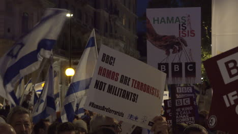 protest against hamas in london