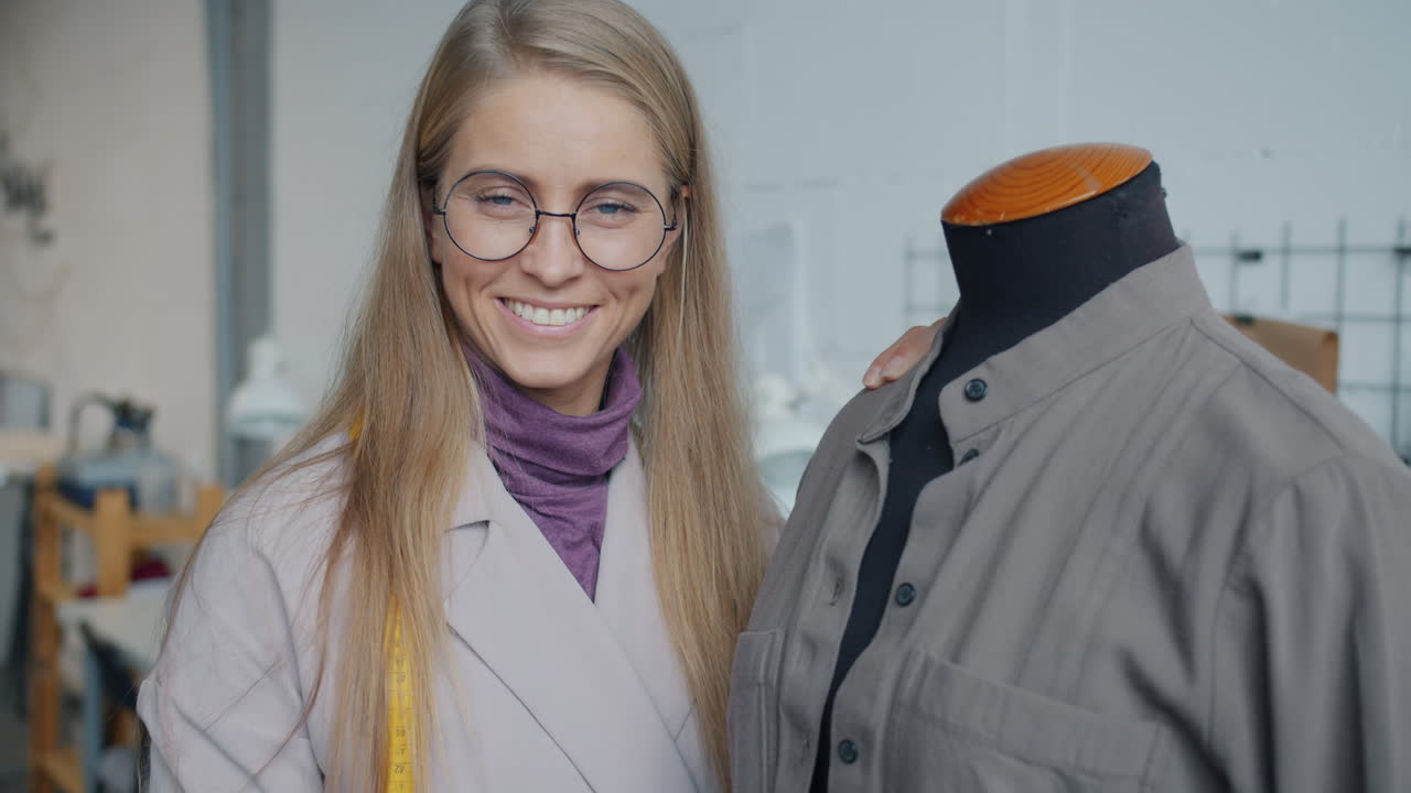 Woman fashion designer in her studio