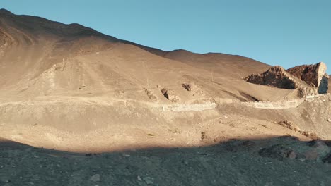 moving through a deserted mountain