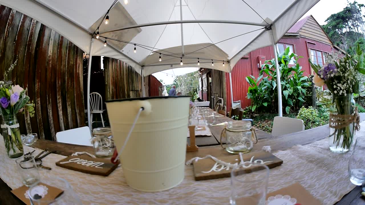 toma de un lugar de recepción de bodas