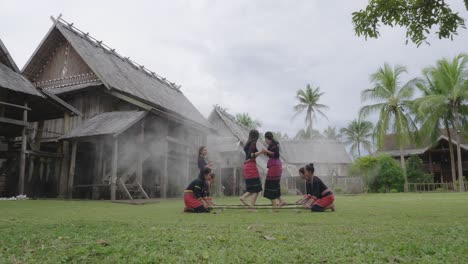 Ethnic Dance Performance in a Southeast Asian Village