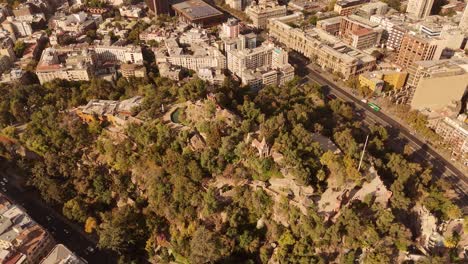 captivating 4k slow-motion footage (30fps) showcasing the historic cerro santa lucia in de chile, highlighting its beauty and city vistas with enhanced detail.