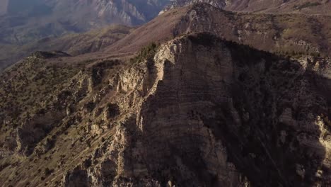 Aerial-view-of-Provo-Mountain-in-Rock-Canyon,-Utah,-USA