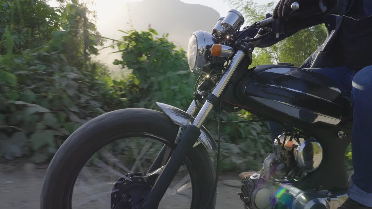 Motorcycle ride through the countryside