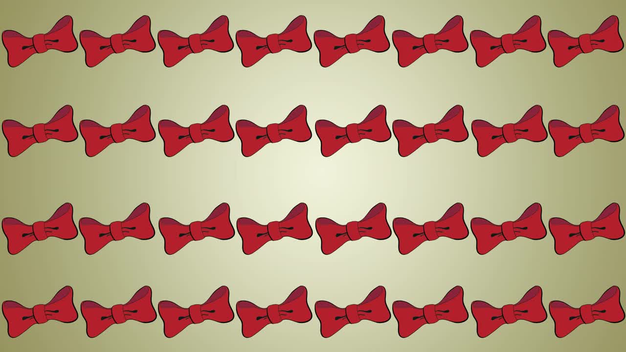 초록색 배경에 반복된 빨간색  ⁇ 타이의 애니메이션