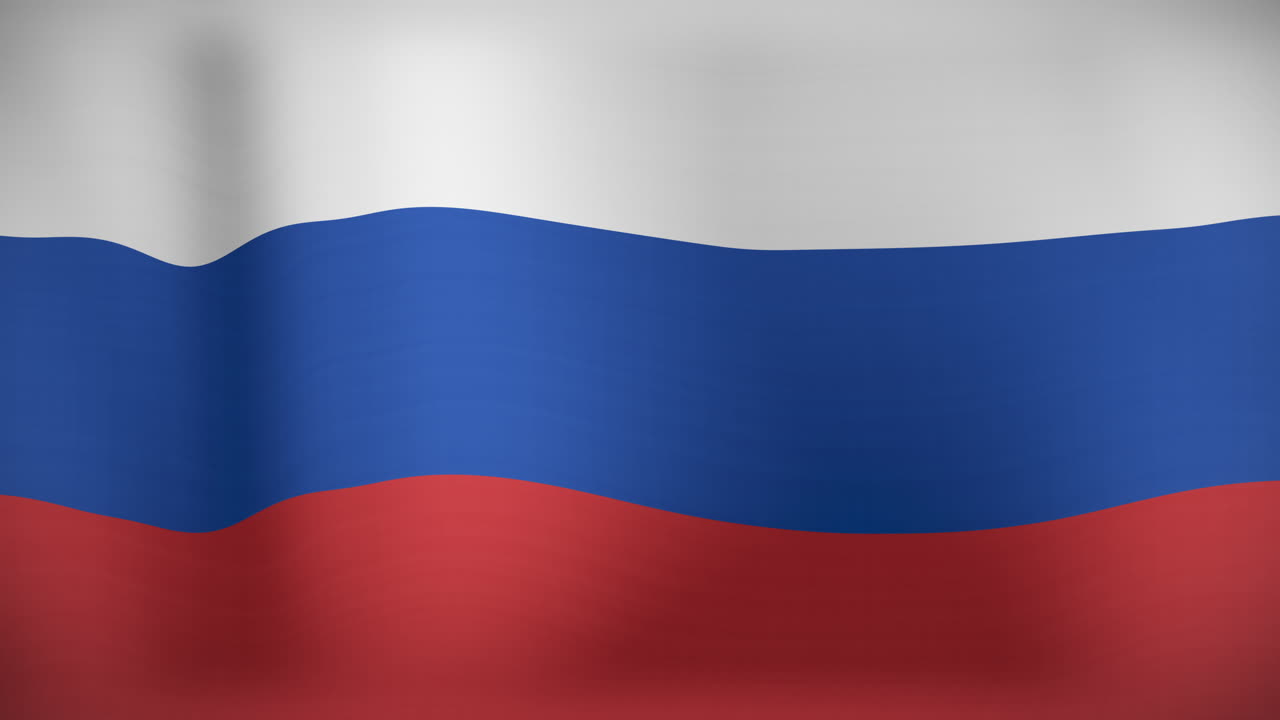Animazione di bandiera della Russia in movimento e fluttuante