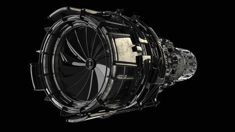 rotate jet engine turbine