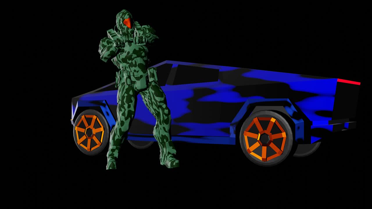 사이버 트럭과 춤추는 로