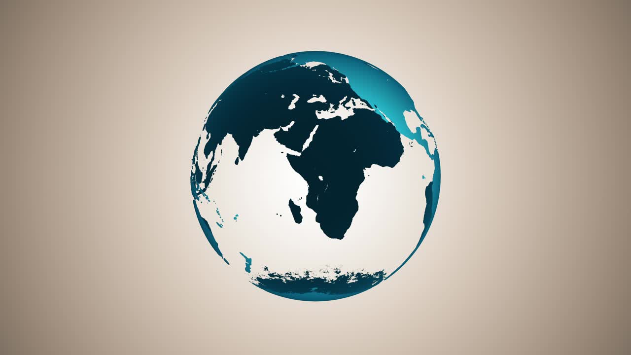 animación del globo giratorio del planeta tierra sobre un fondo blanco. bucle de 4k.
