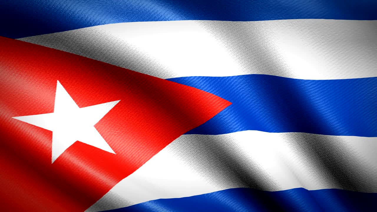 bandera de cuba. animación de bucle sin costuras. video de alta definición en 4k