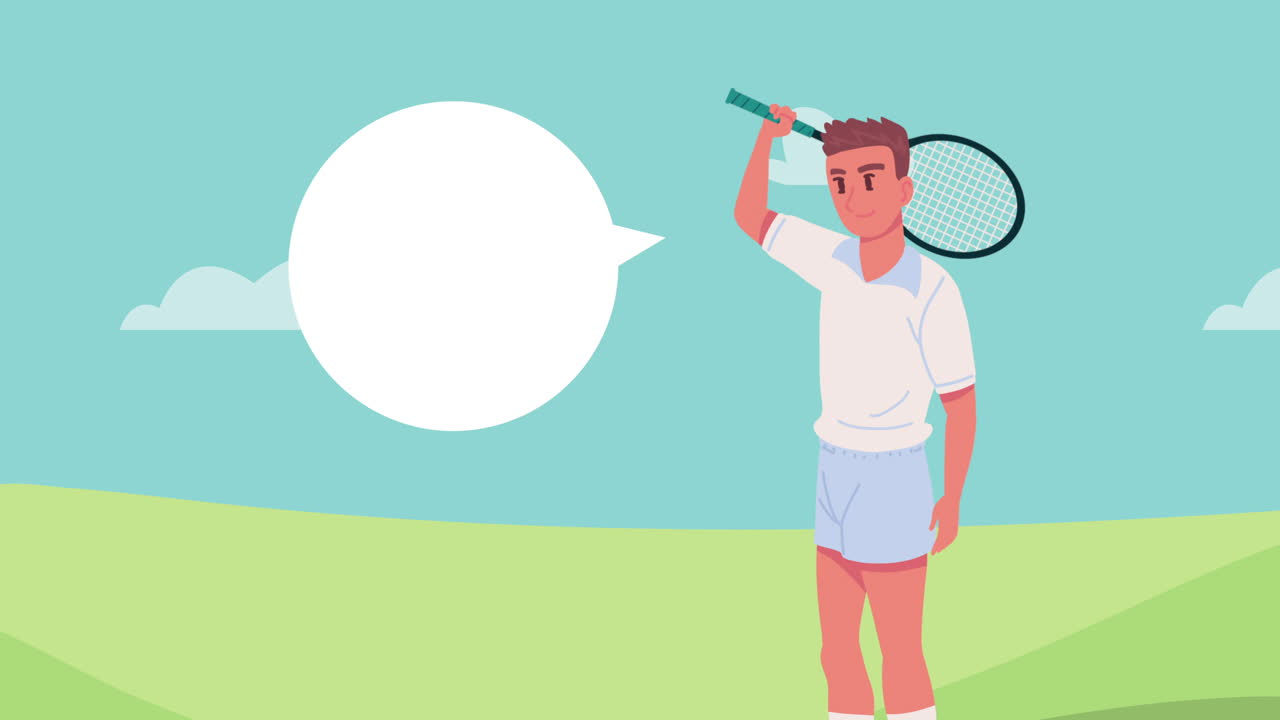 테니스를 하는 남자