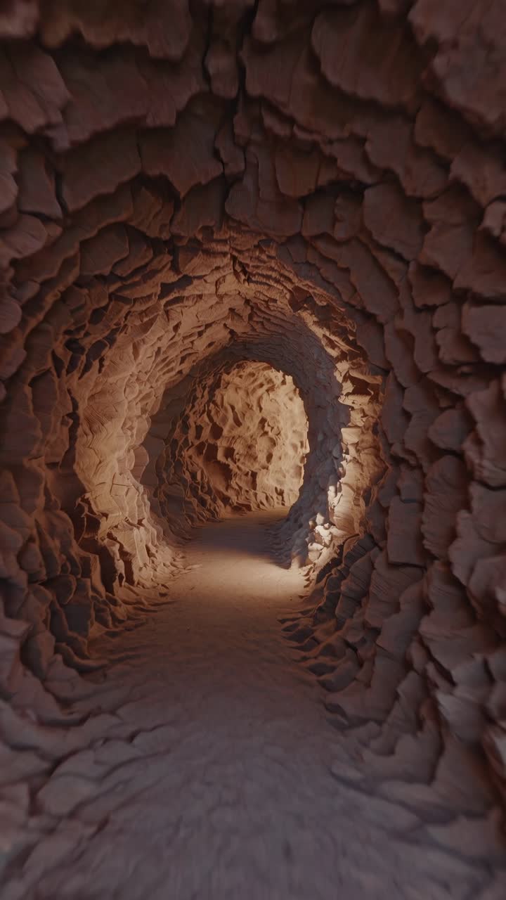 Abstract Textured Tunnel with Light at the End