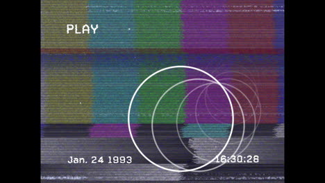 animation of interference over white circles