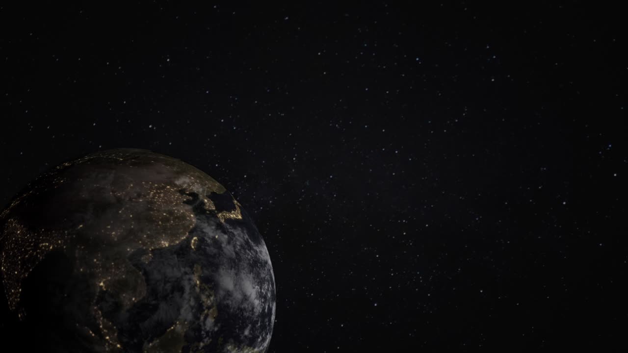 planeta tierra girando flotando a través del espacio vía láctea ciencia galaxia