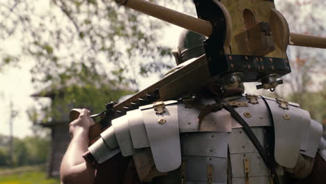 roman soldier with equipment