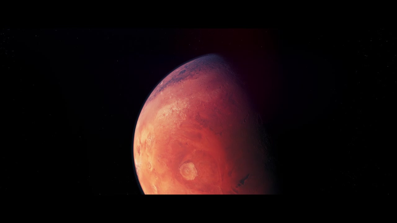 Planet Mars viewed from space