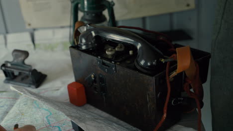 vintage military telephone