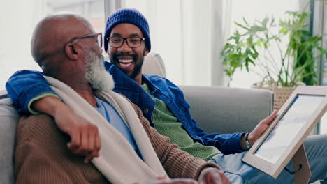 Family,-picture-frame-and-a-senior-father