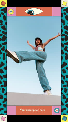 dynamic super sale promotion with stylish young woman