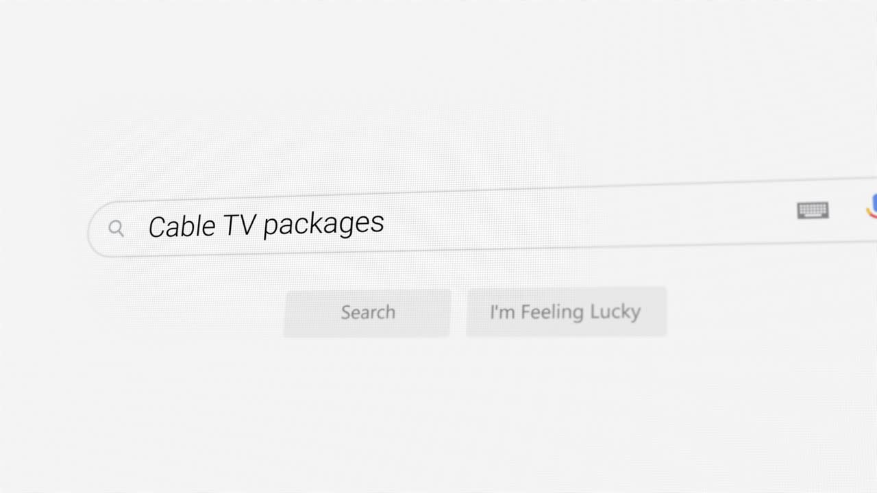 Searching for Cable TV packages on Internet browser
