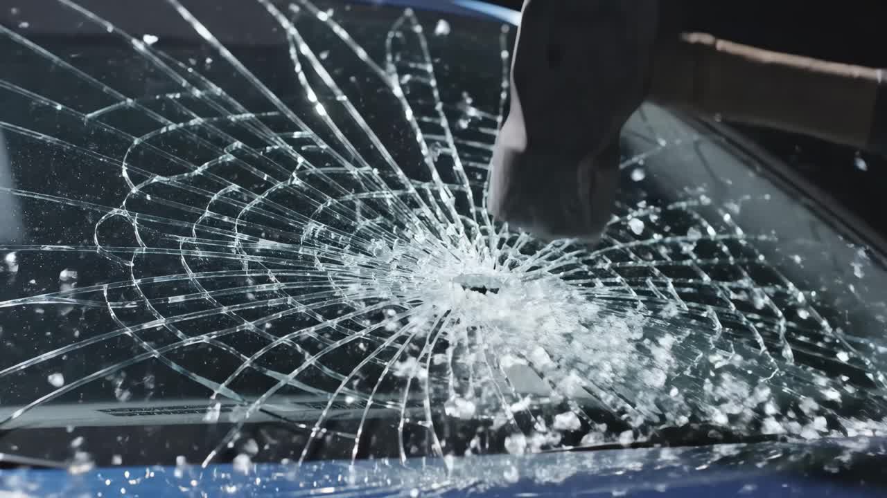Broken Car Windshield