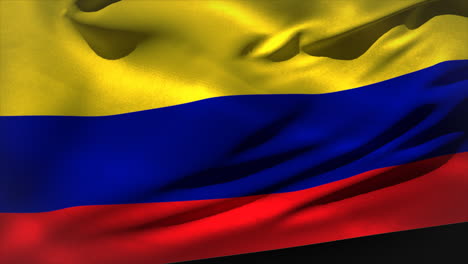 large colombia national flag waving