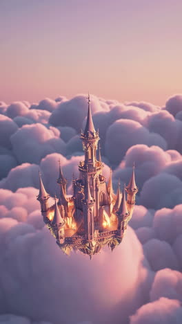 floating castle in the clouds