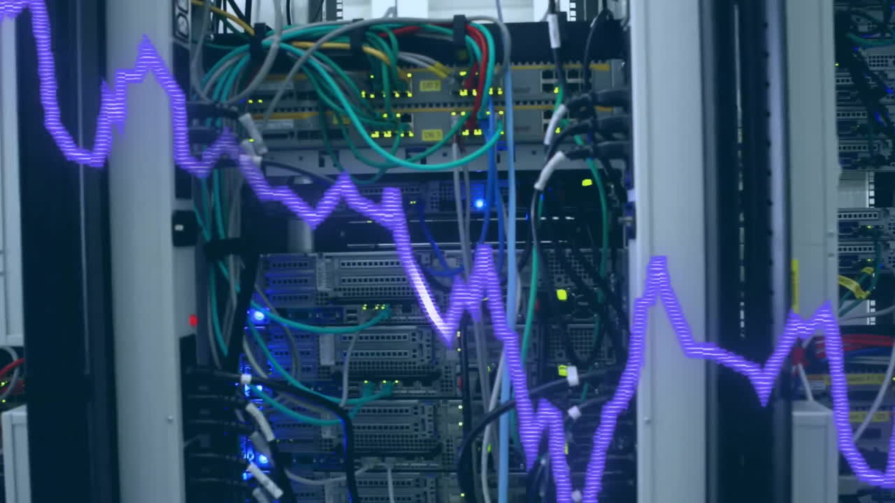 Animation of financial data processing over computer server