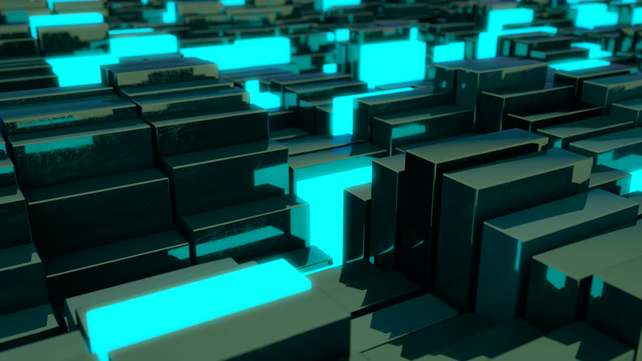 4K Abstract Blockchain Concept.