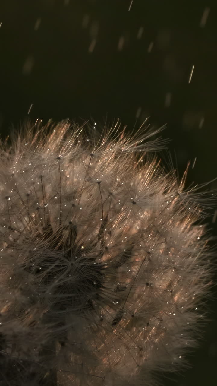 Dew Drops on a Dandelion Seed Head