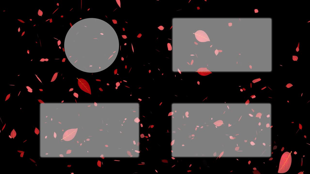 가을 잎 입자 유튜브 엔드 카드 엔딩 스크린 모션 그래픽