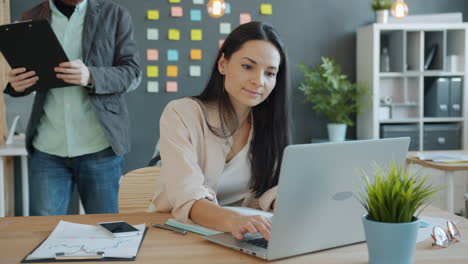 business colleagues working together in an office