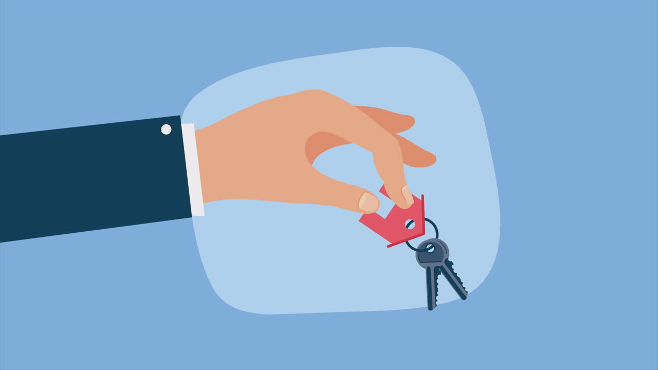 con las llaves de la casa en la mano