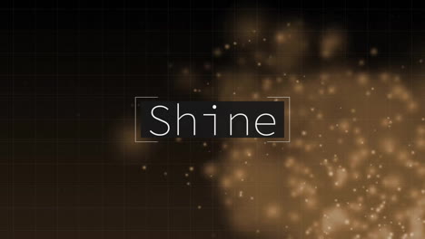animación de texto brillante sobre luces brillantes sobre fondo negro