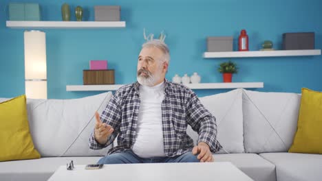 depressed unhappy man.