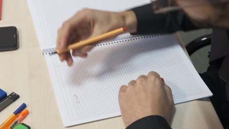 student homework table