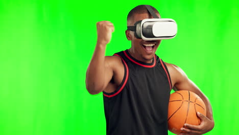 Afrikanischer-Mann,-VR-Basketball