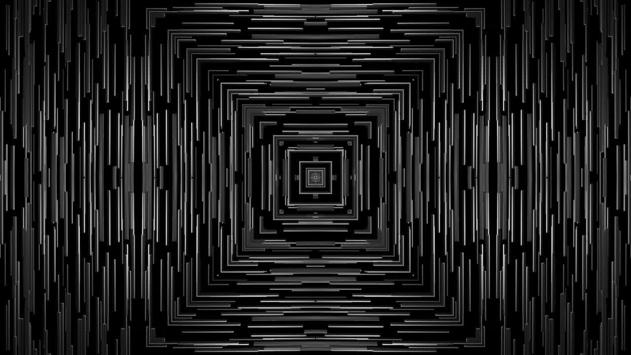 composición simétrica abstracta, elementos 3d se iluminan como bombillas con luz de neón multicolor. bg en bucle para espectáculos o eventos, exposiciones, festivales o conciertos, videos musicales, dj o vj para clubes nocturnos.