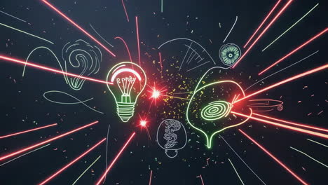 abstract digital flow of ideas and innovation