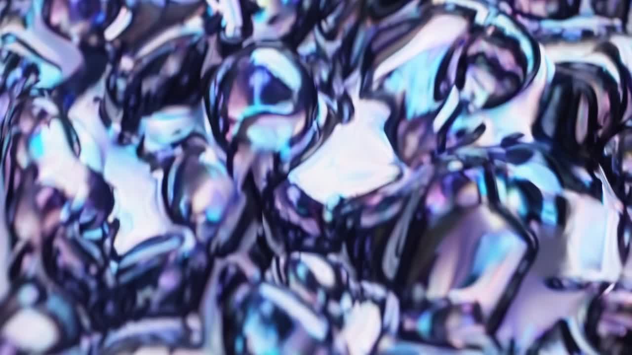 Abstrakte metallische Oberfläche mit blauen Reflexionen
