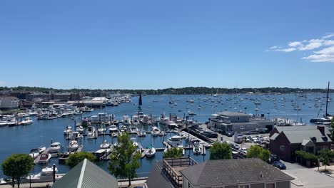 boats of all kinds in a rhode island marine docking port-1