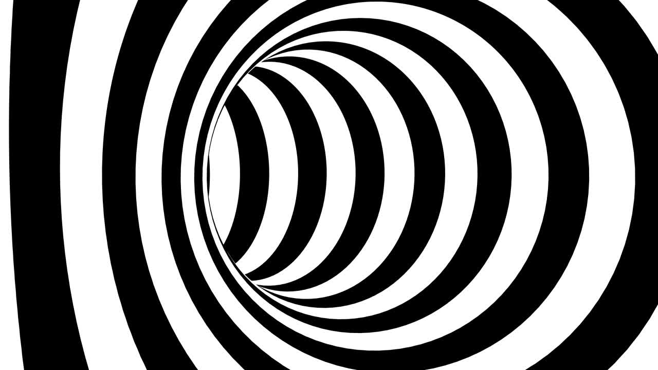 검은색과 색의 터널 끝없는 루프 준비 애니메이션