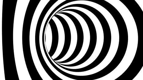 túnel blanco y negro de bucle sin fin animado listo