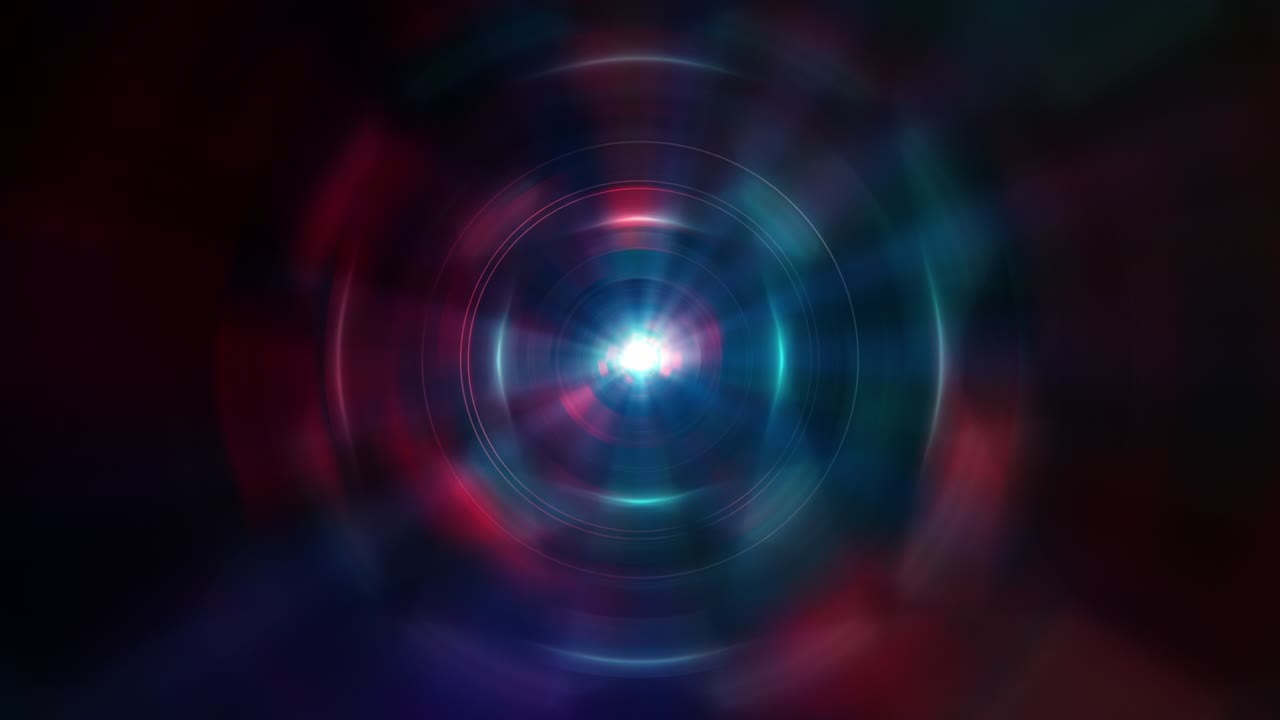 abstract seamless loop blue red purple futuristic circle light tunnel. 4k 3d rendering abstract futuristic hi-tech motion background. elegante y lujoso estilo de luz de neón dinámico para la ciencia y la tecnología