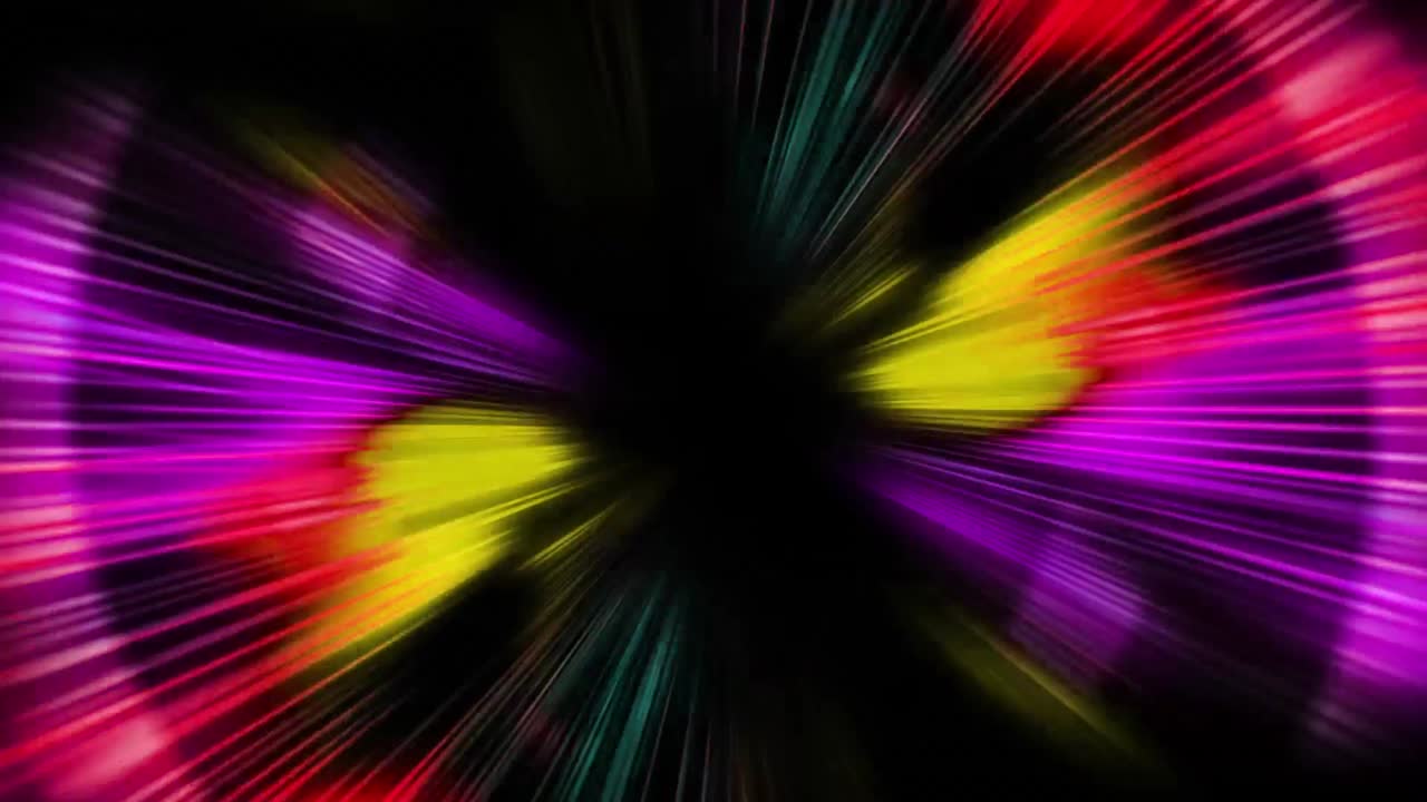 Animazione di forme al neon accattivanti