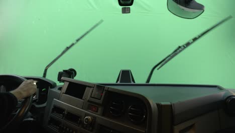 truck driving and green screen slow motion 2