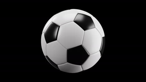 soccer ball on black background