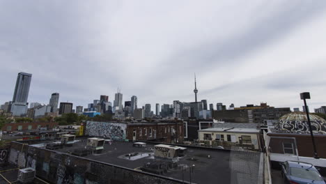 overcast, autumn day timelapse in downtown toronto