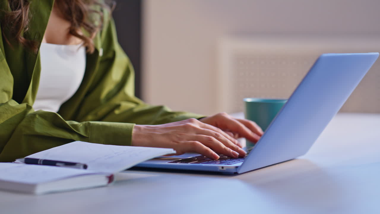 Woman Working on Laptop