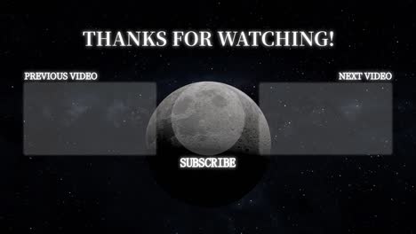 moon space end card ending screen motion graphics